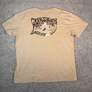 Quiksilver Graphic T-Shirt Men's 2XL Surfer Skate Tee Feel‎ Fine Since 69